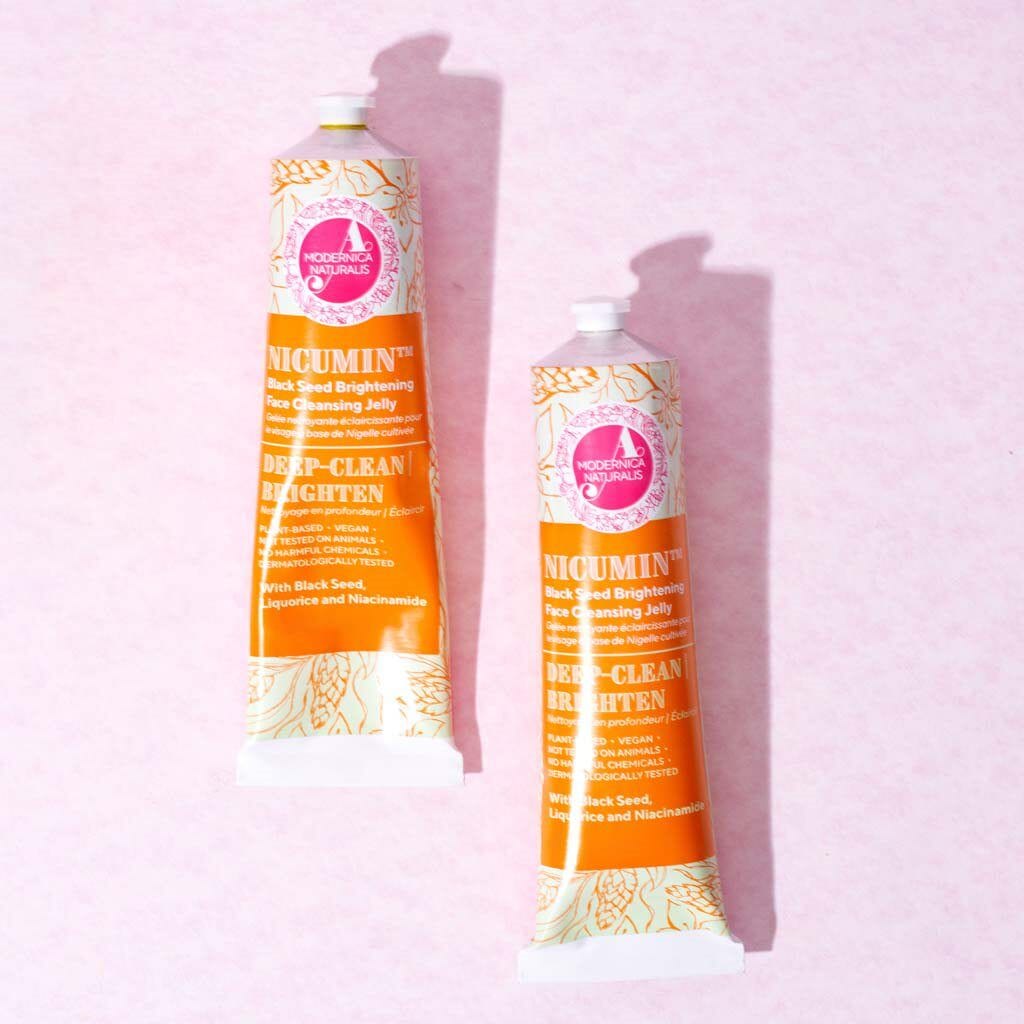 Nicumin Black Seed Brightening Face Cleansing Jelly - With Potent Extracts of Kalonji Seed, Licorice and Saffron Enriched With Niacinamide - Pack of 2 Face wash A Modernica Naturalis