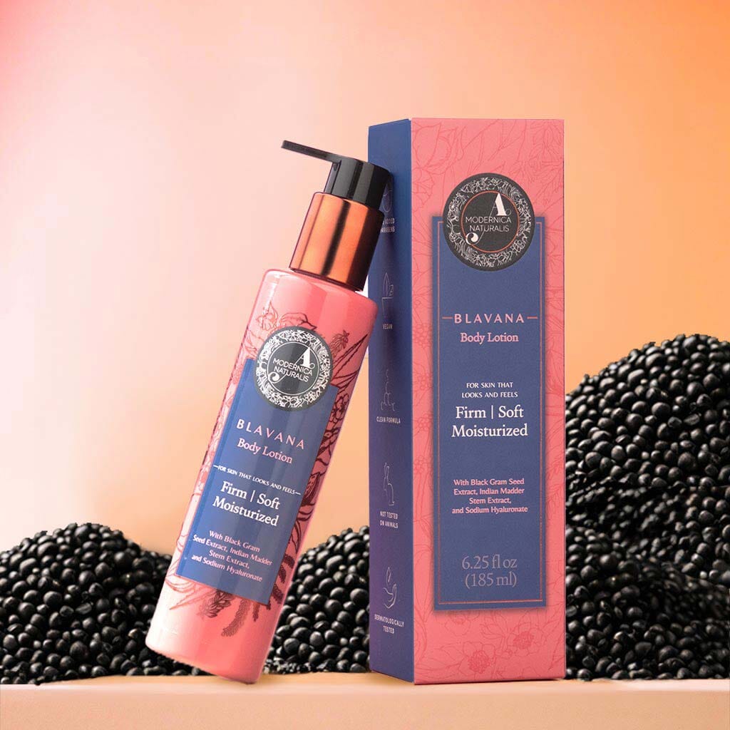 Blavana Body Lotion - Moisturizes, Softens, Firms Dry, Aging, Crepey Skin - Revolutionary Formula with Black Gram - Best Body Lotion for Mature Body Skin - With Clinically Proven Ingredients 