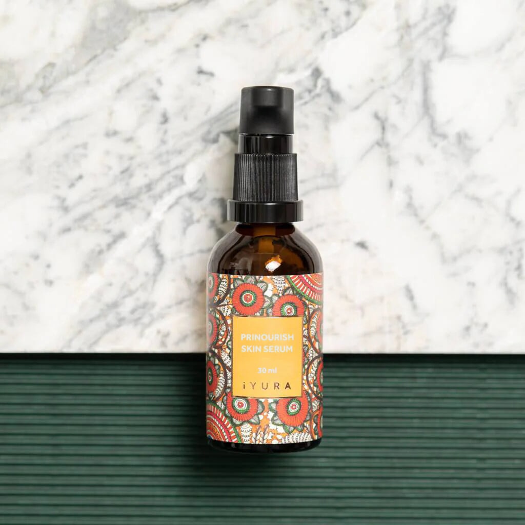 Prinourish Serum – Best for dry, tired skin - Deeply nourishes with almond, turmeric & Ayurvedic herbs 