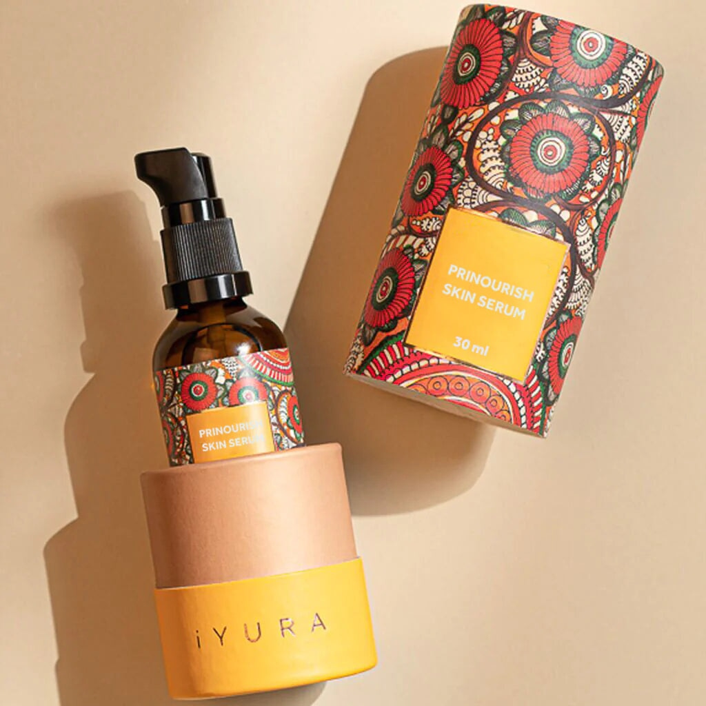 Prinourish Serum – Best for dry, tired skin - Deeply nourishes with almond, turmeric & Ayurvedic herbs 