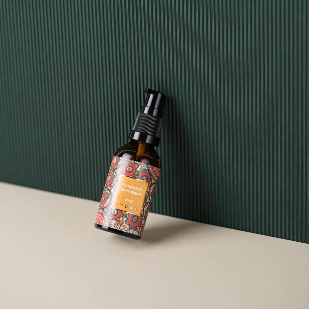 Prinourish Serum – Best for dry, tired skin - Deeply nourishes with almond, turmeric & Ayurvedic herbs 